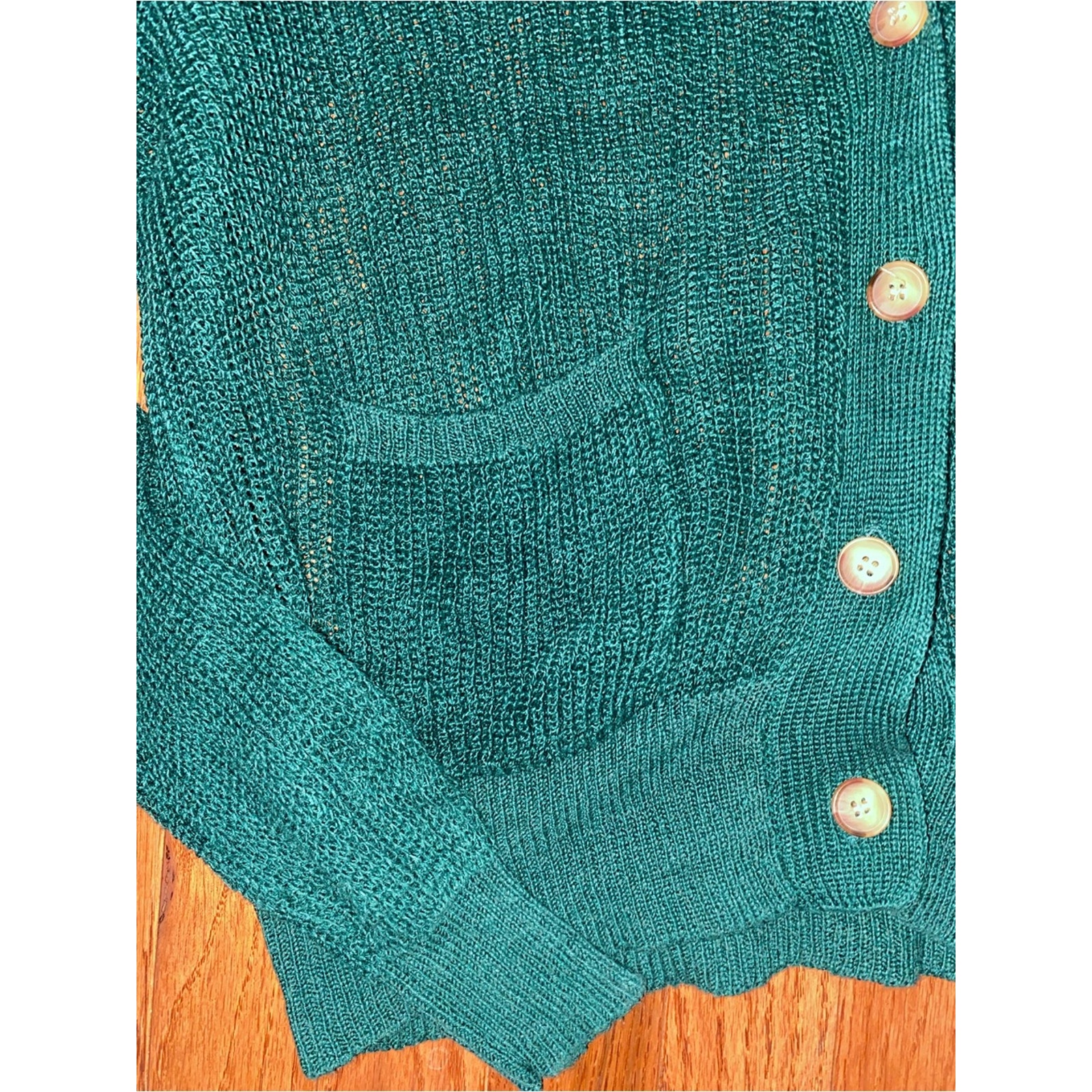 Demylee $272 Adonis Green Linen Cardigsn Small — image 5 of 8